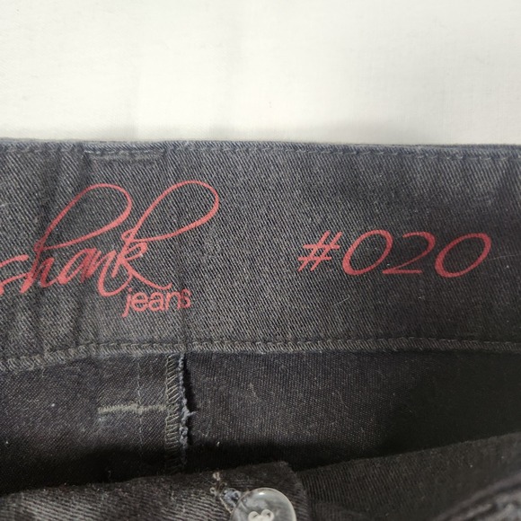 Shank Jeans #020 Womens Flare Leg Low Rise Pants Charcoal Grey Y2K Style - Picture 5 of 10